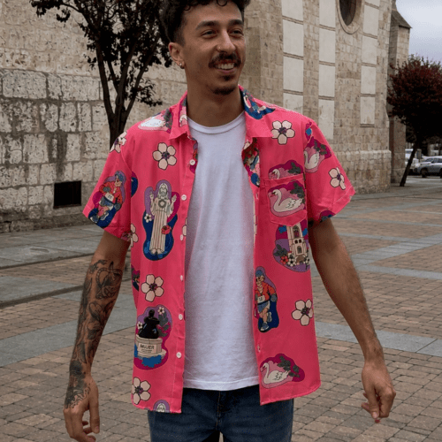 Camisa hawaiana Palentina Coral