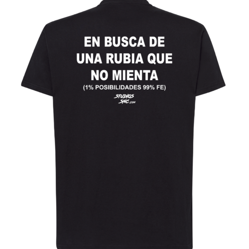 Camiseta estampada EN BUSCA DE UNA RUBIA