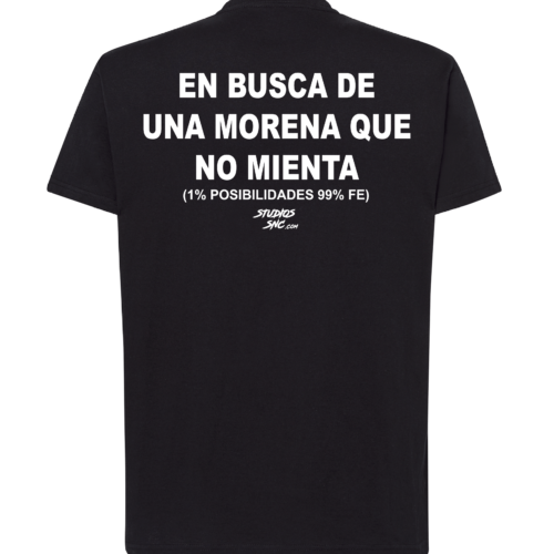 Camiseta estampada EN BUSCA DE UNA MORENA